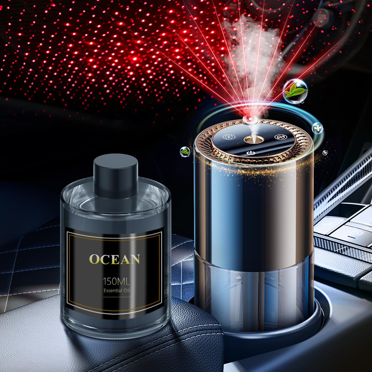 Car Intelligent Aromatic Diffuser Car Perfume Decoration Humidifier